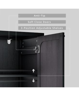 Modern Sideboard Buffet Cabinet TV Media Console with Storage for Living Room Hallway Entryway