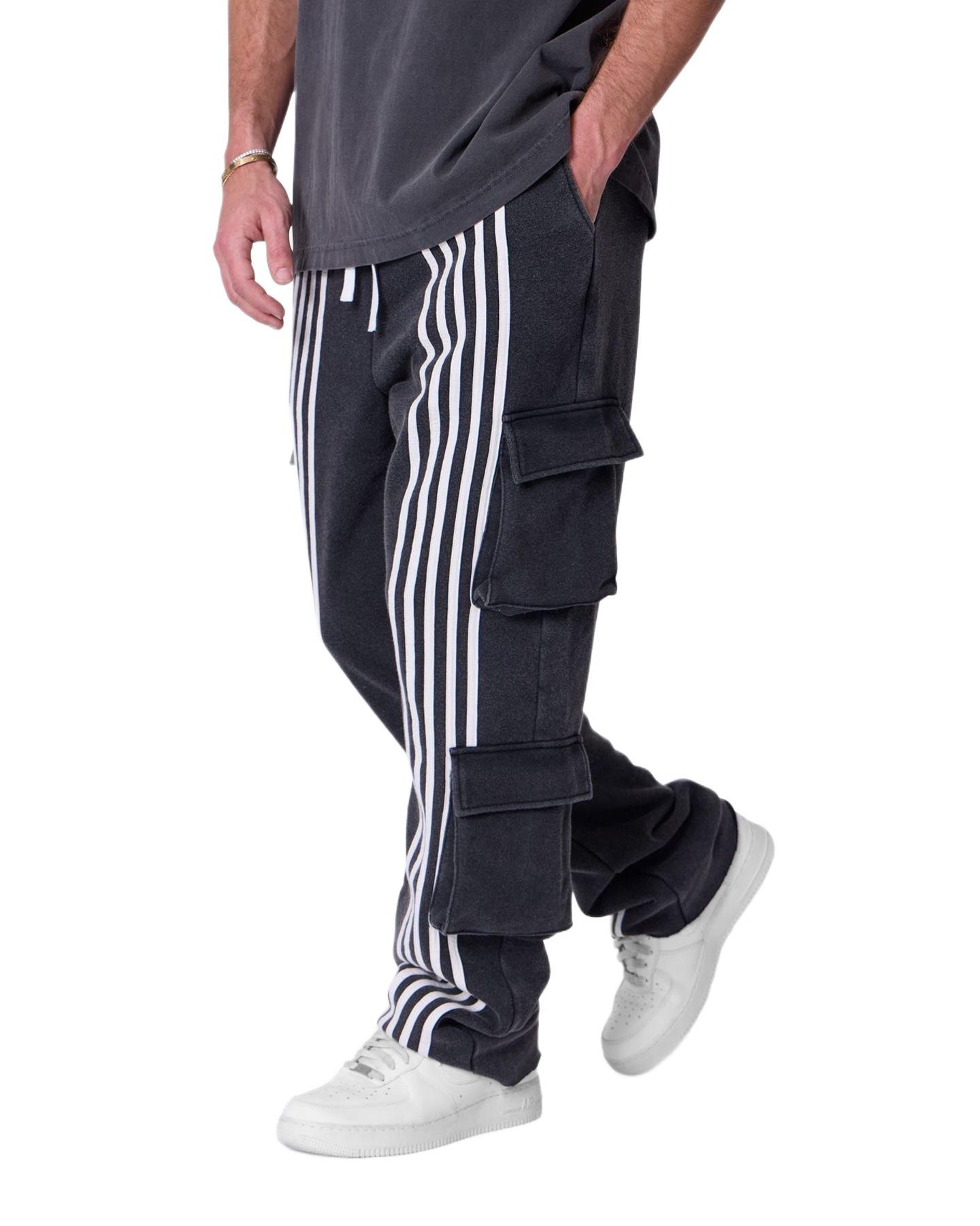 Мужские брюки mnml Front Stripe Sweatpants, цвет: Чёрный — фото 2