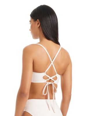 Women's Refresh Ribbed Tie-Back Bikini Top