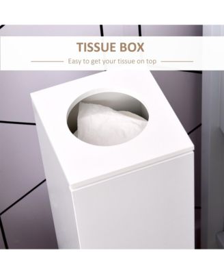 Bathroom Toilet Paper Cabinet with Doors and Shelves