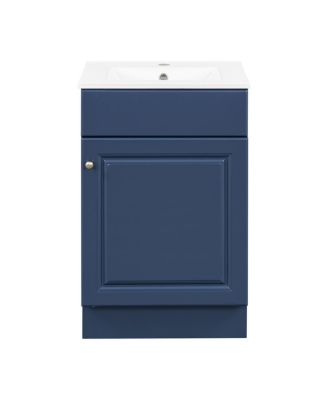 20'' Bathroom Vanity with Sink, Painted MDF Cabinet, Soft Close Door, Adjustable Shelf & Organizer for Small Spaces