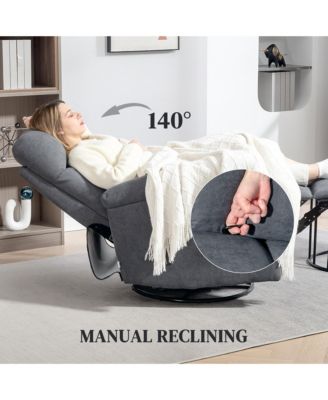 Wide Swivel Rocker Recliner, Overstuffed Reclining Sofa
