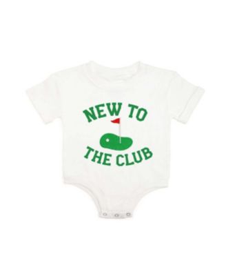 Baby Boys New To The Club Patch Short Sleeve Romper