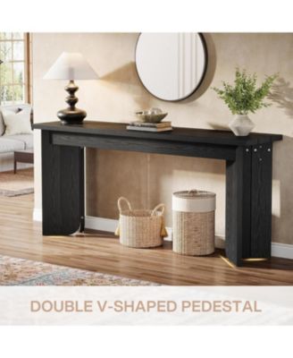 70.9-Inch Long TV Stand, Farmhouse Sofa Console Table with Widened Tabletop