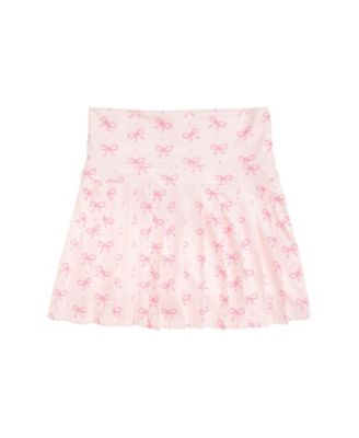 Big Girls Pink Bow Athletic Skort