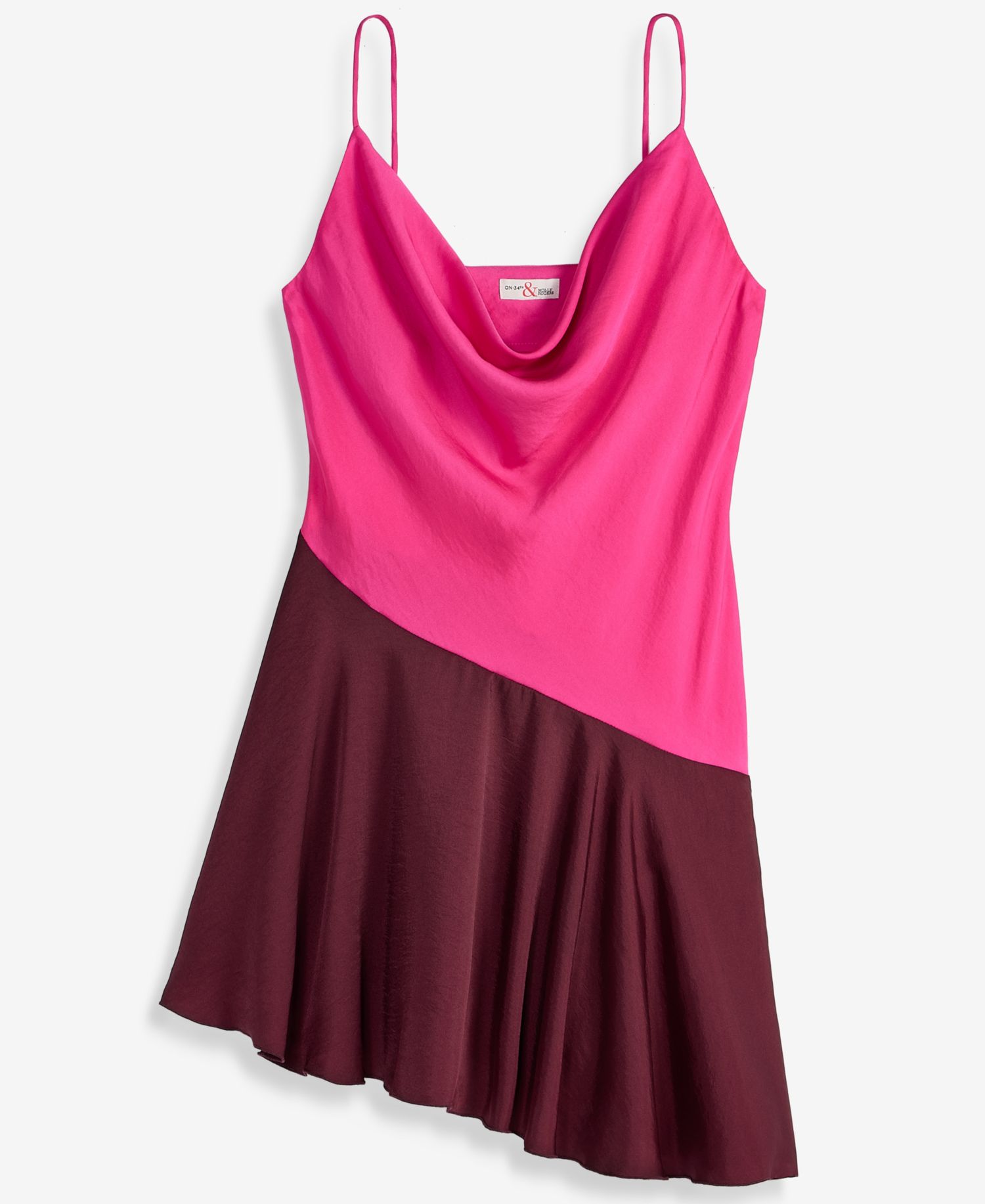 Women's Cowl-Neck Asymmetrical-Hem Mini Dress, Macy's Exclusive- Molly Rogers Capsule Collection