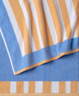 Frame Stripe Cotton Beach Towel, 40" x 70"