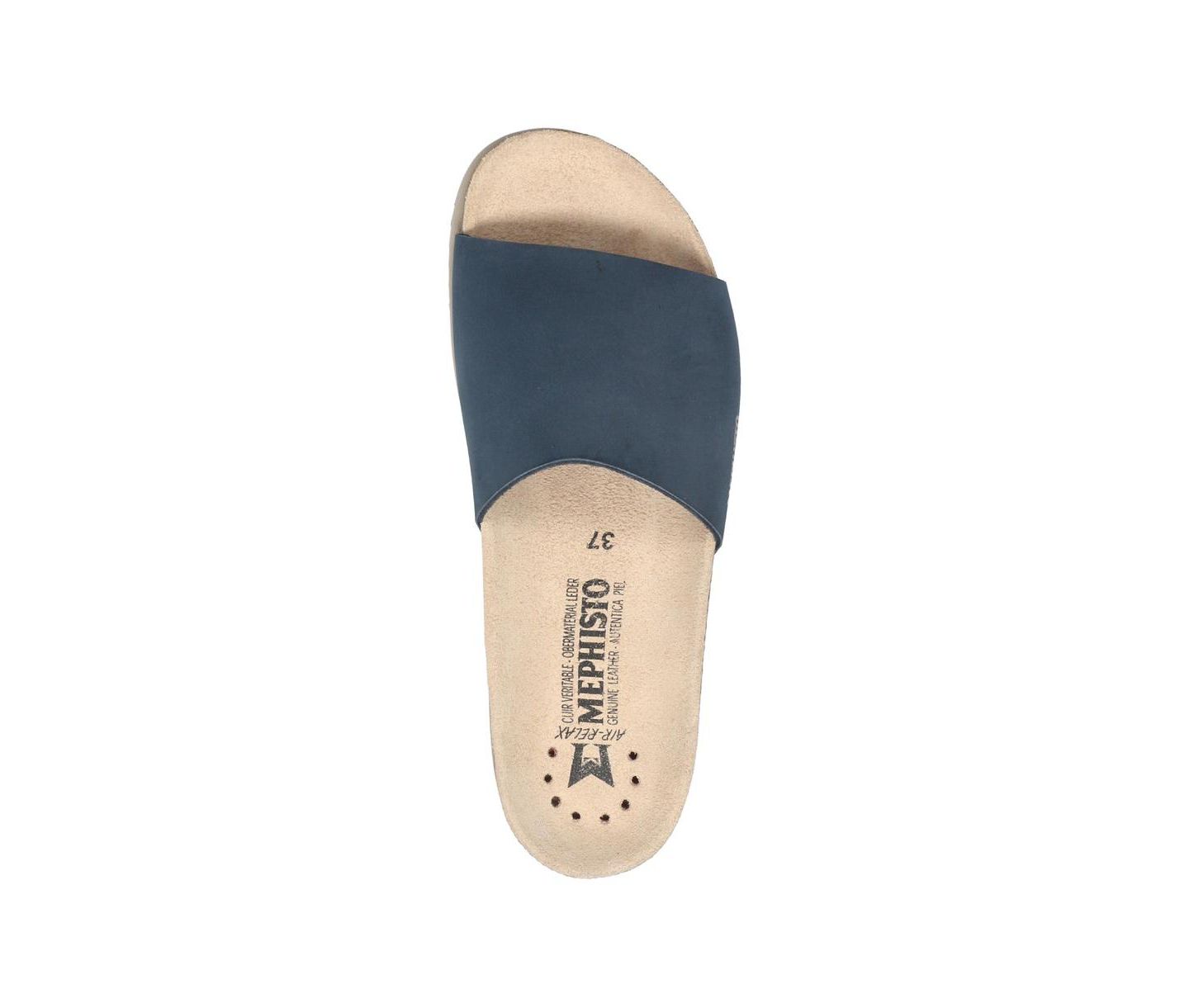 Женские сандалии Mephisto Hanik Nubuk Leather Slide, цвет: Тёмно-синий — фото 4