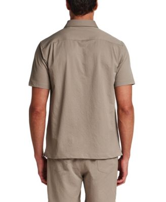 Men's Short-Sleeve Mini Seersucker Shirt