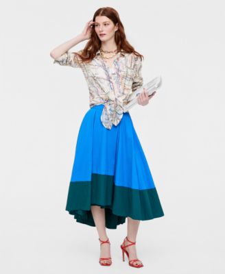 Women's High-Low Contrast-Hem Full Skirt, Macy's Exclusive- Molly Rogers Capsule Collection
