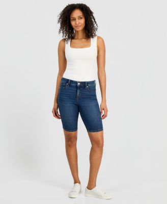 Women's Mid-Rise Denim Bermuda Shorts