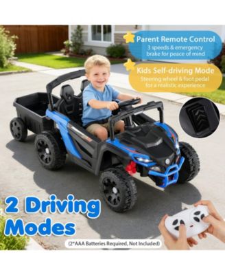 12V Electric Ride On Tractor with Parent Remote for Kids