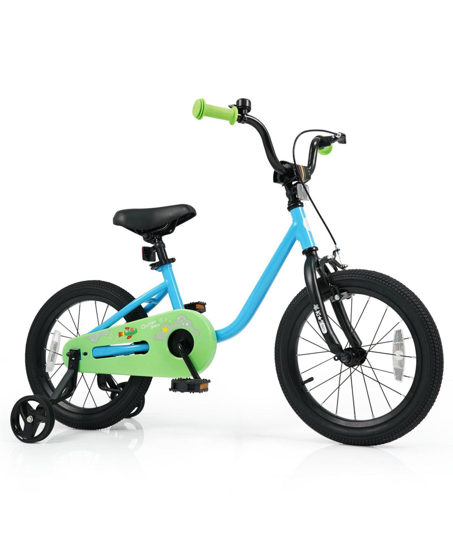 Детская игрушка Mecale 12" Adjustable Bicycle with Detachable Training Wheels, 3–7 лет, цвет: Синий — фото 1