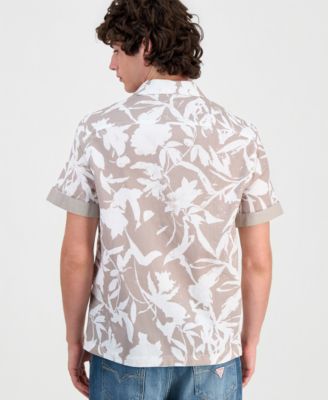 Men's Allover Print Button-Up Shirt