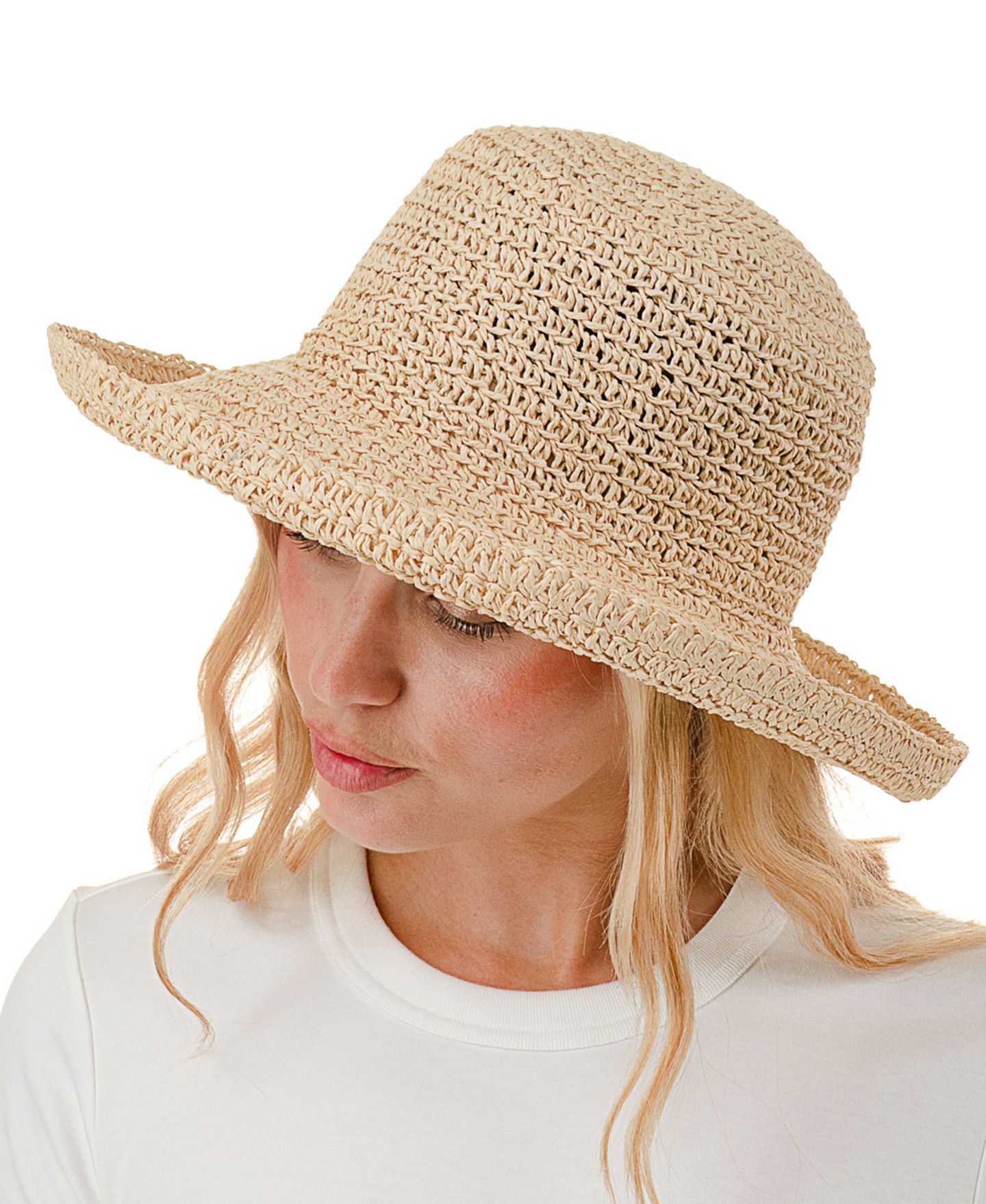 Женский головной убор Marcus Adler Straw Texture Sun Hat, цвет: Натуральный — фото 3