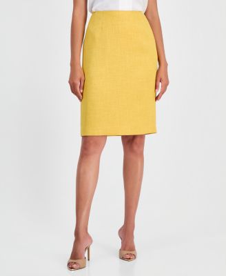 Women's Textured Knee-Length Pencil Skirt, Regular & Petite