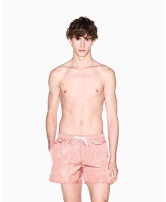 Men's Allover Logo Print Swim Trunk