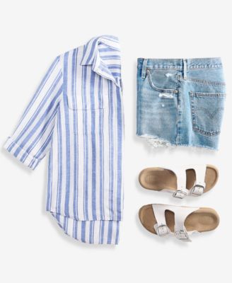 Women's 501 Button Fly High-Rise Denim Shorts