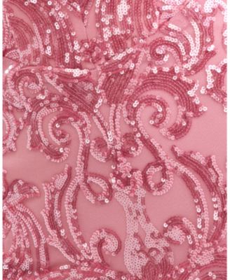 Juniors' Sweetheart-Neck Strapless Sequin Gown 