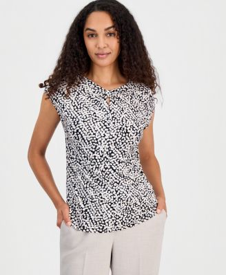 Women's Sleeveless Knotted-Neck Top