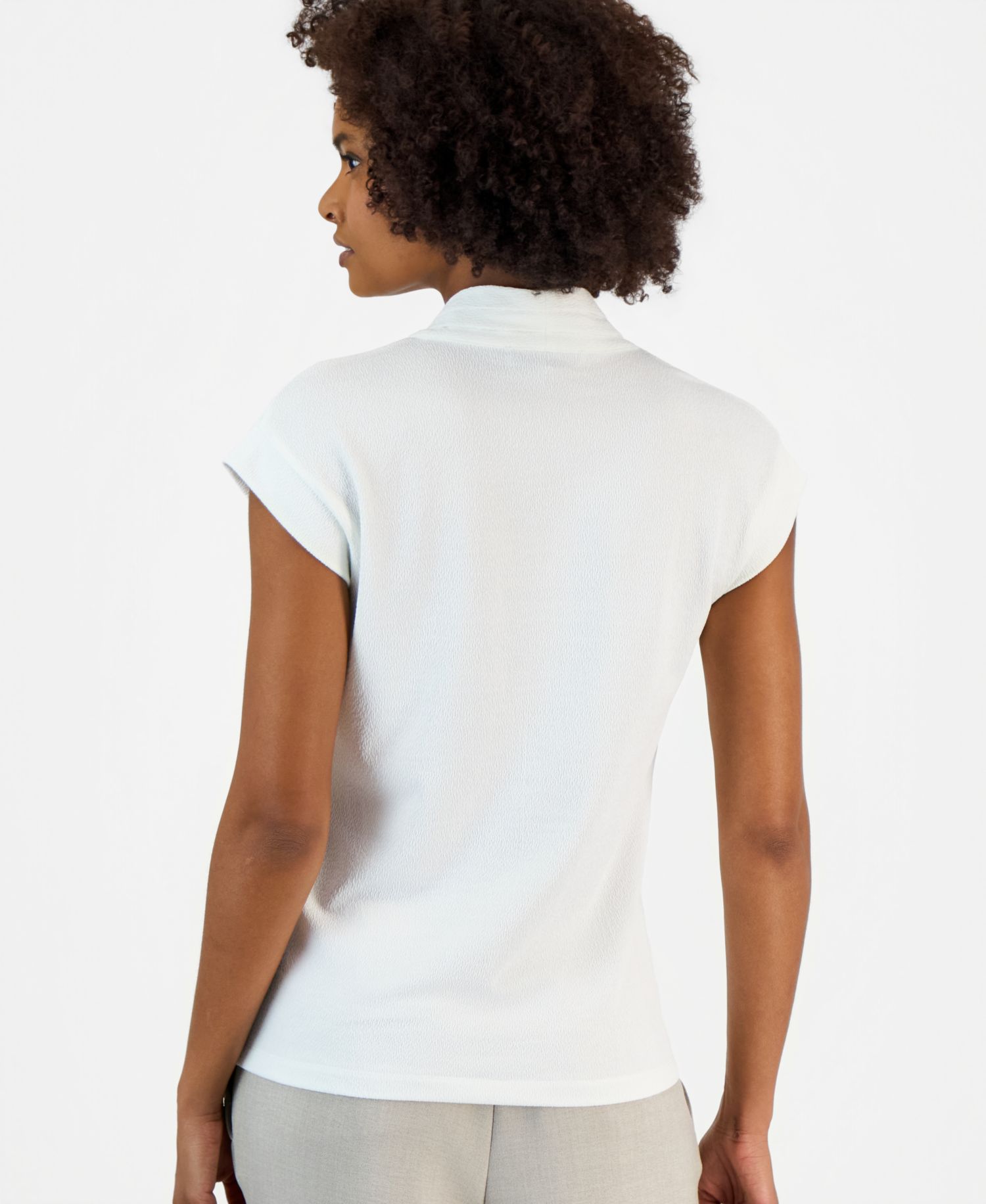 Women's V-Neck Short-Sleeve Knit Top