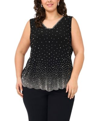 Plus Size Embellished Blouse