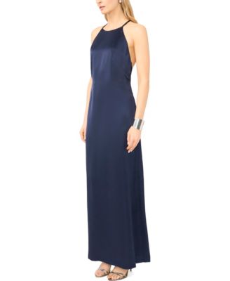 Women's High-Neck Open-Back Maxi Dress