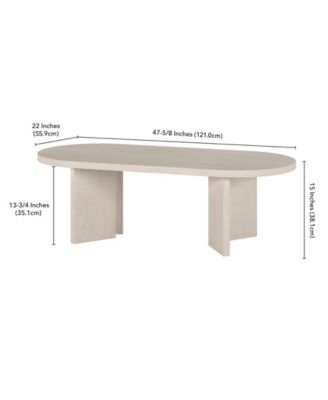 Alma 48" Wide Oval Coffee Table