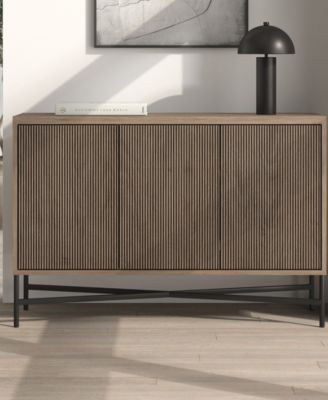 Brighton 48" Wide Rectangular Fluted Buffet Table