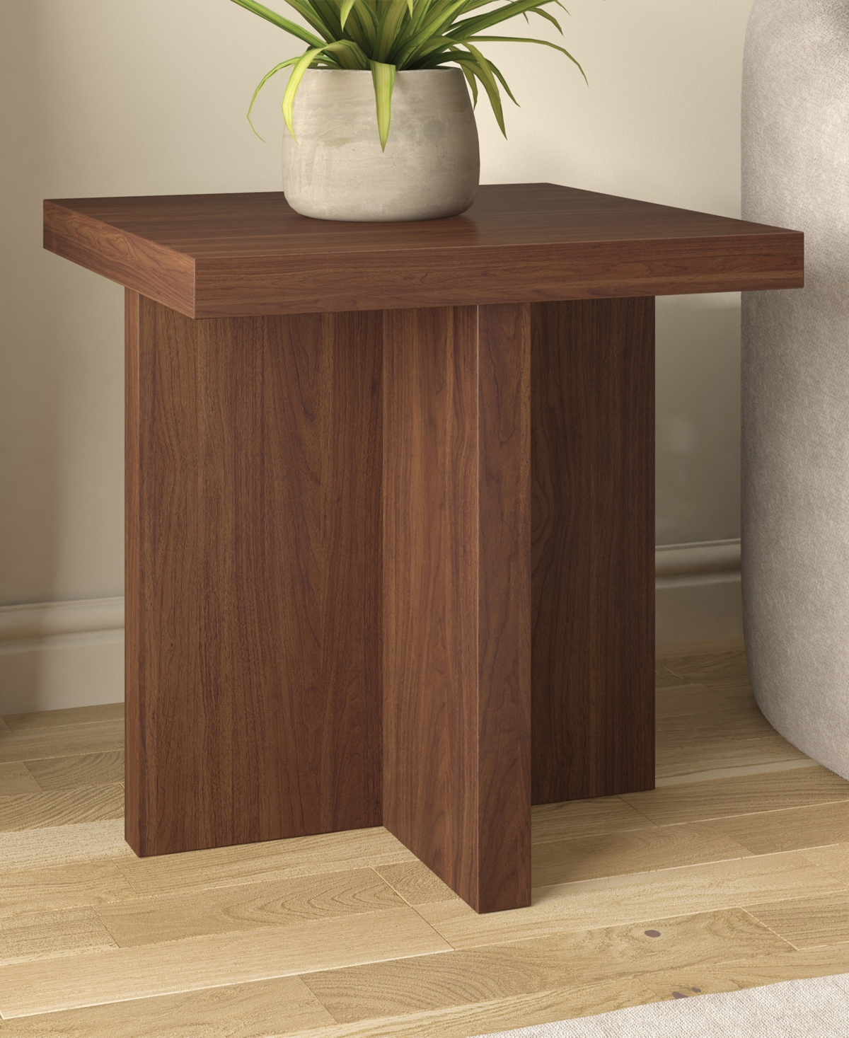 Hudson & Canal Elna 22" Wide Square Side Table