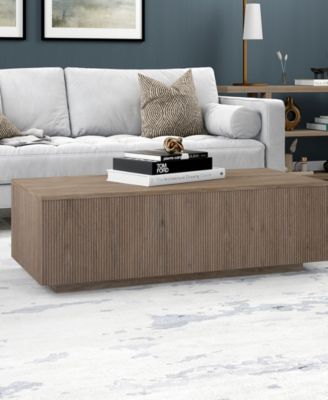 Reyes 48" Wide Rectangular Fluted Coffee Table
