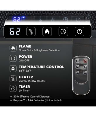 26 Inch Recessed Electric Fireplace heater W/ Remote Control