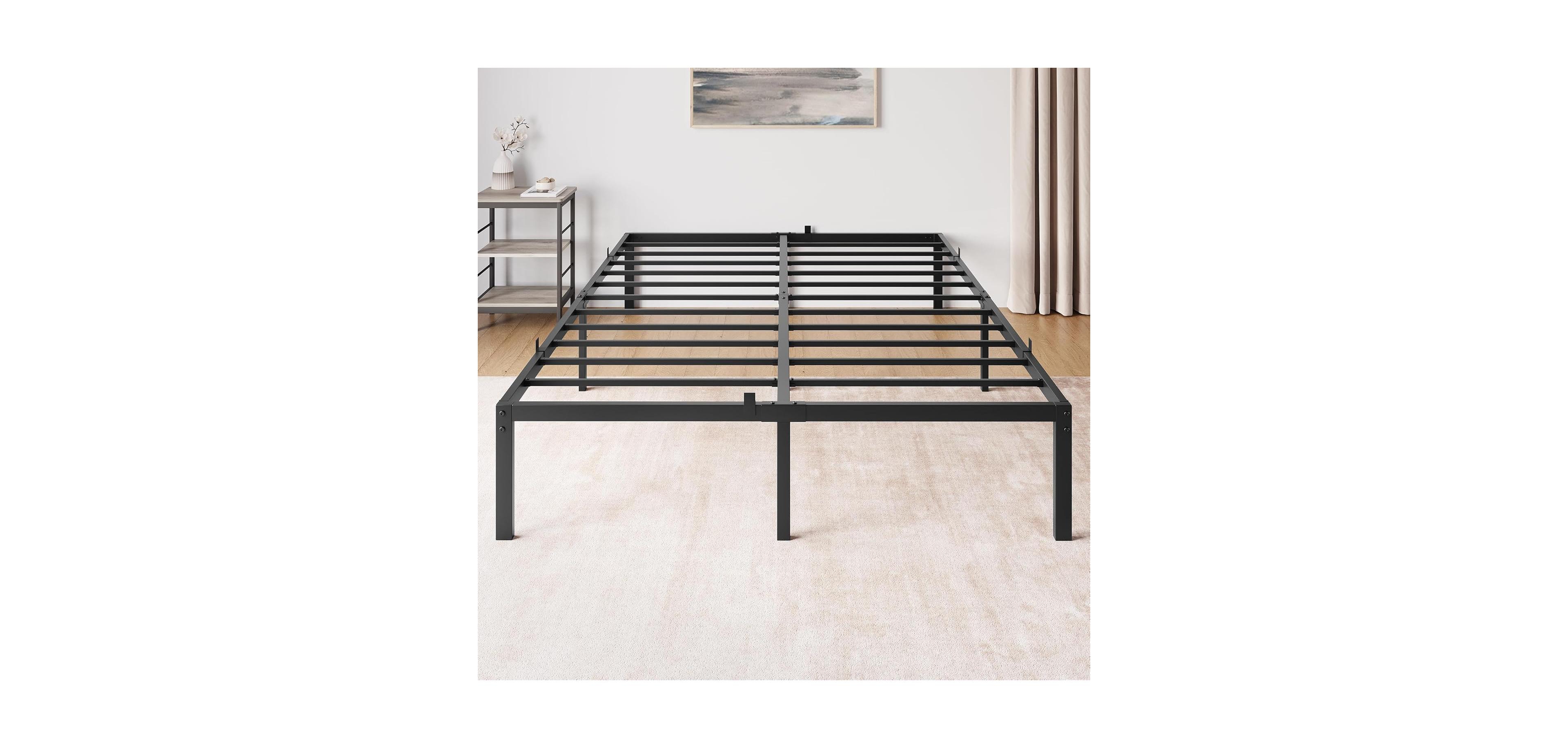 gaomon 14 Inch Bed Frame with Under Bed Storage, Heavy Duty Mattress Foundation, Easy Assembly, No Box Spring Needed