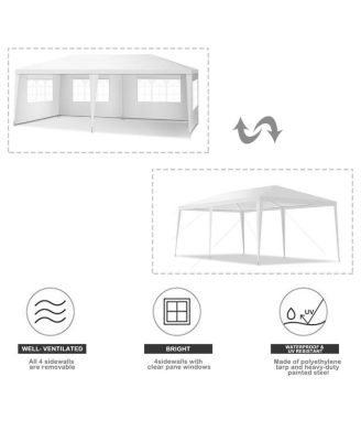 Outdoor 10'x20' Canopy Tent Heavy Duty Wedding Party Sidewalls Window Carry Bag