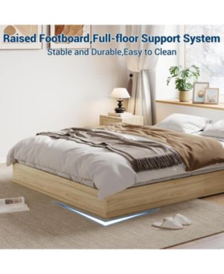 Wood Platform Bed Frame with Wooden Slat Support- No Box Spring Needed- Easy Assembly- Durable Burlywood Finish
