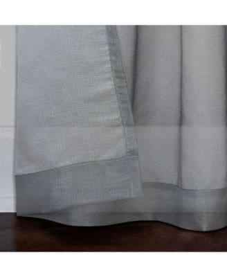 Tropical Living Semi Matte Sheer Ombre Chic Grommet Top Window Curtains - 52 in. W x 84 in. L