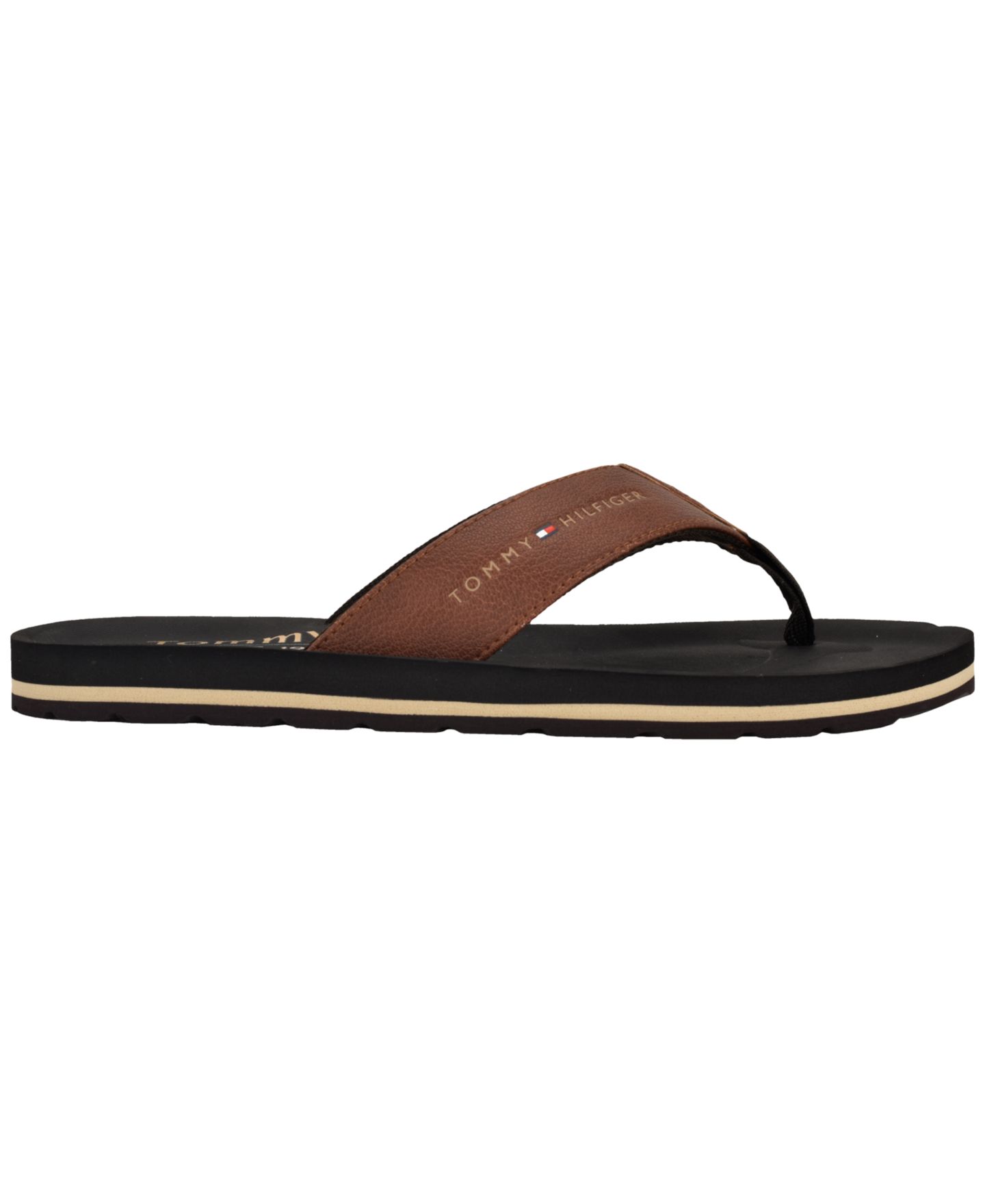 Мужские сандалии Tommy Hilfiger Odunan2 Flip Flop Sandal, цвет: Коньячный / Кофейный — фото 2