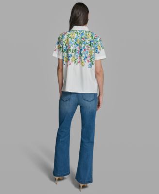 Petite Printed Short-Sleeve Shirt