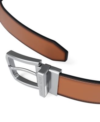 Men's Gunmetal Buckle Leather Belt