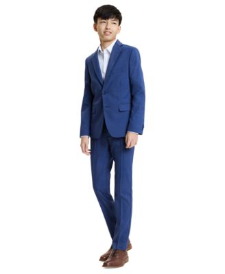 Boys' 8-20 Button Front Jacket and Pants, 2-Piece Set