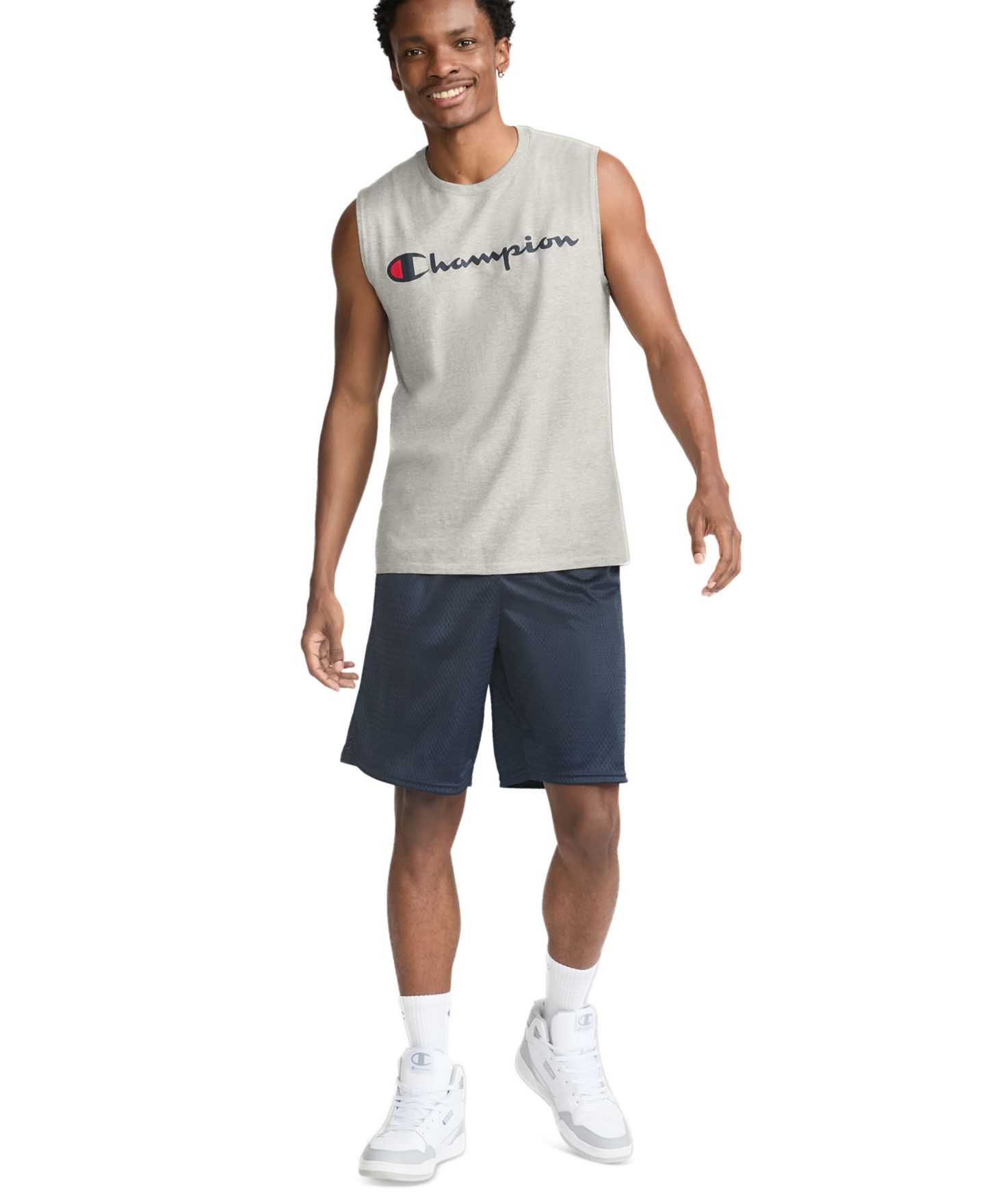 Мужские шорты Champion Regular-Fit Mesh, цвет: Тёмно-синий — фото 2