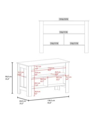Aiken Broom Cabinet with Storage Shelves and Broom Hangers, WENGUE