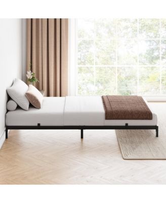 6 Inch Twin Metal Platform Bed Frame Low-Profile No Box Spring 700 Lbs Load Capacity Easy Assembly Noiseless