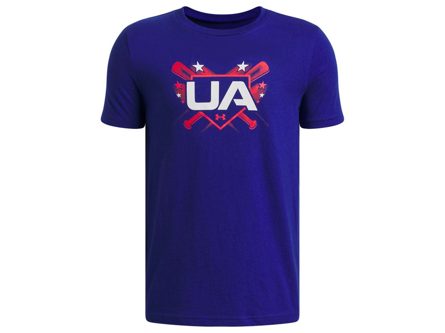 Футболка Under Armour Baseball Americana Short-Sleeve Baseball Graphic T-Shirt для мальчиков, цвет: Королевский синий — фото 1