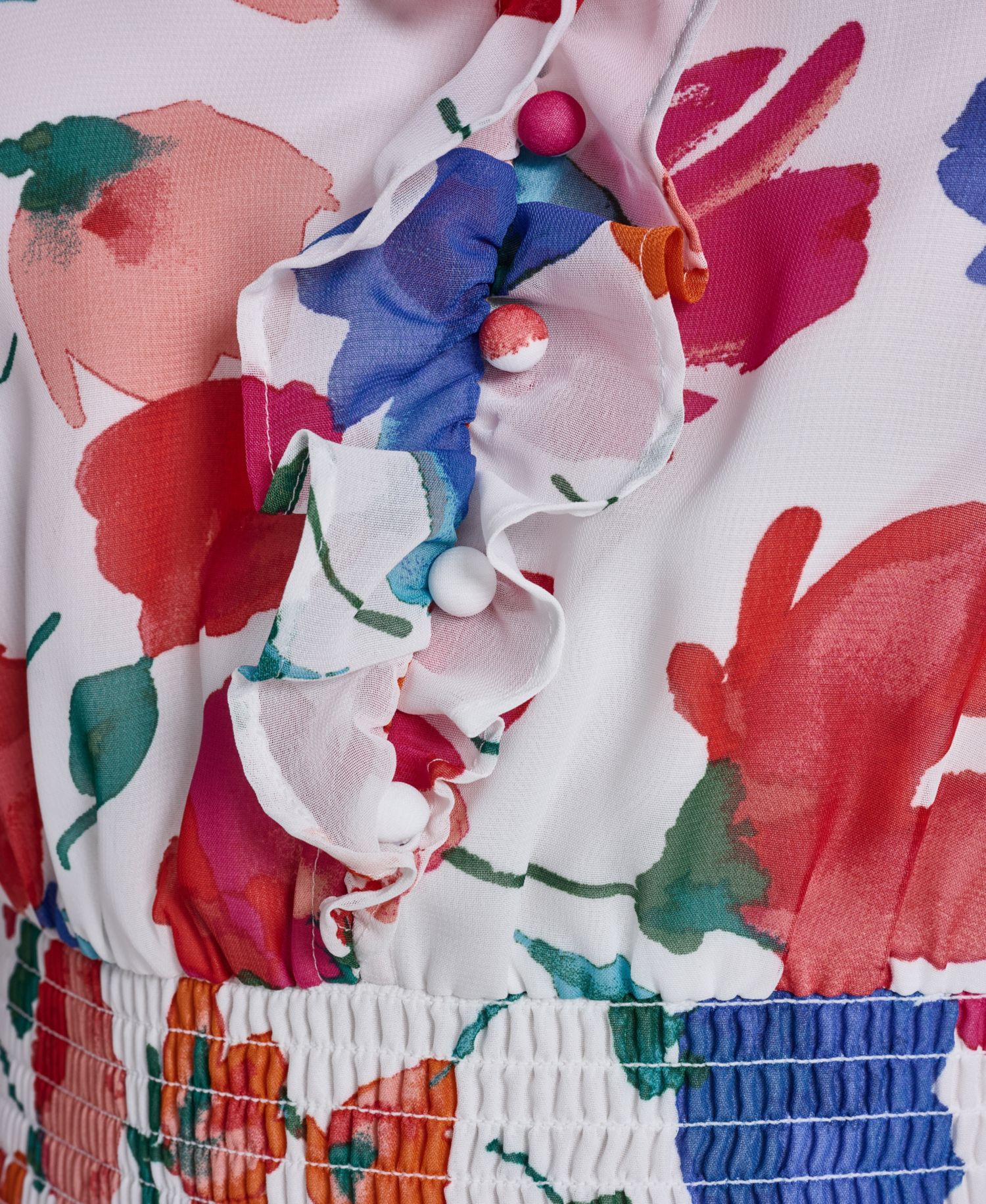 Women's Smocked Waist Printed Dress