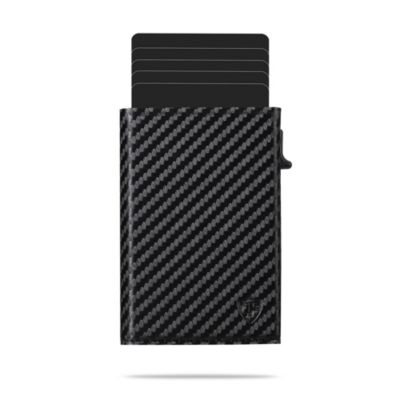 Men's Card Block Slim RFID Blocking Credit Card Wallet PU Carbon