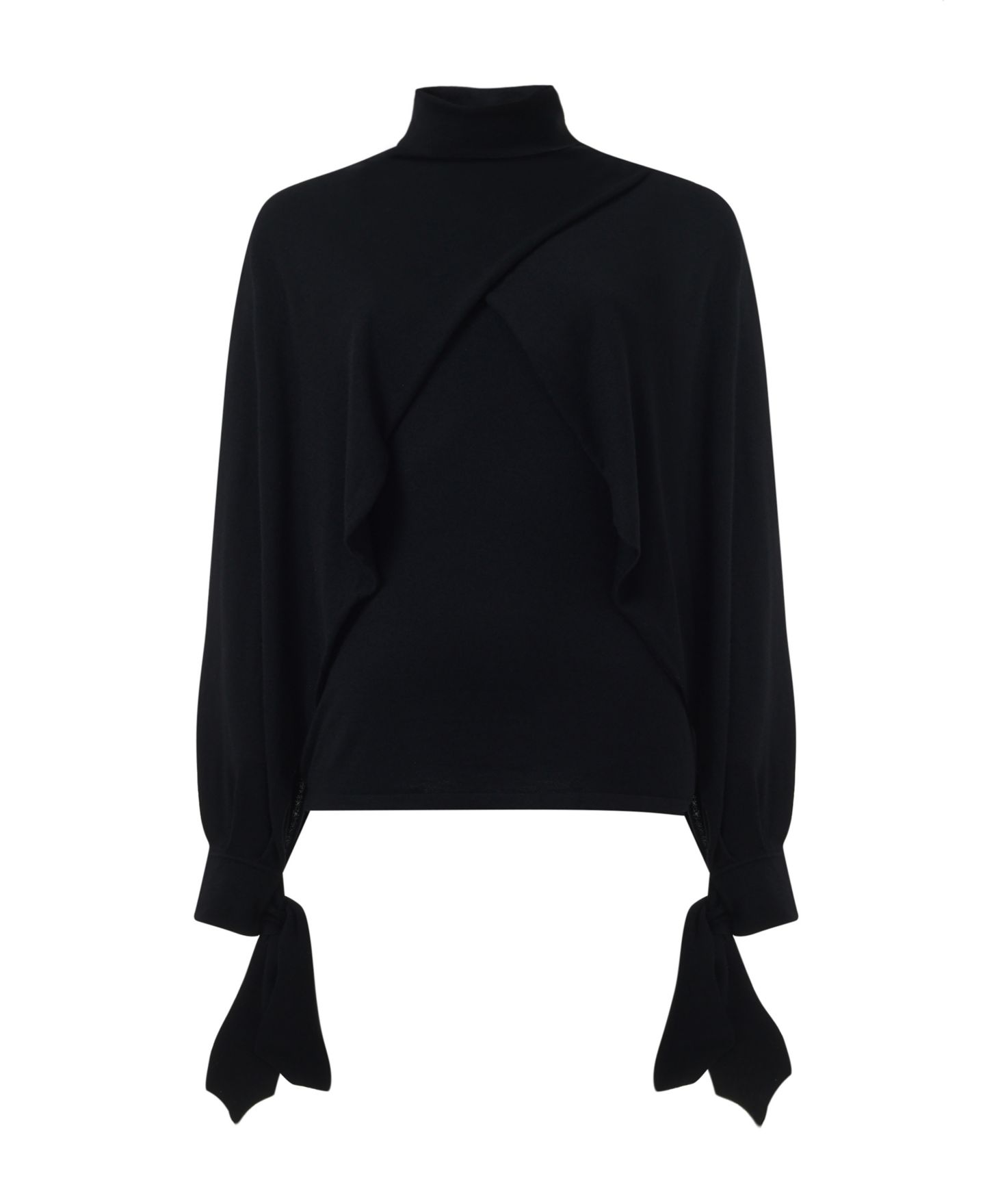 Женский свитер Leem Layered Butterfly Sleeve Knitted, цвет: Чёрный — фото 9