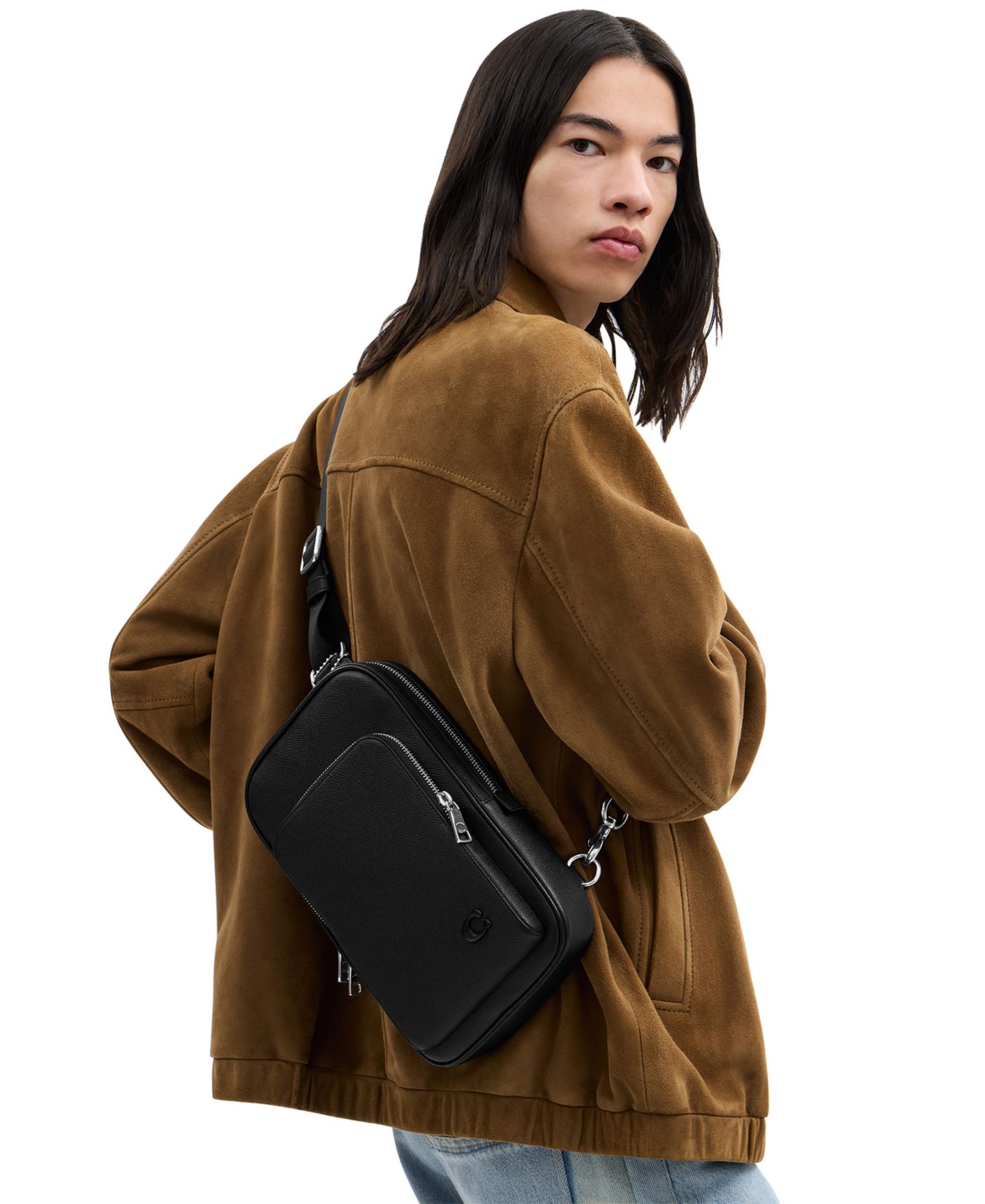 Мужская сумка COACH Felix Sling, цвет: Чёрный — фото 7