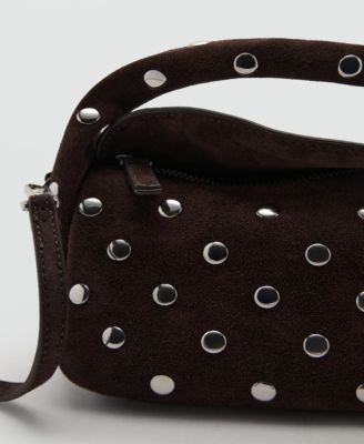 Women's Suede Leather Studded Handbag