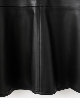 Women's Faux-Leather Midi Skirt